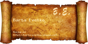 Barta Evetke névjegykártya